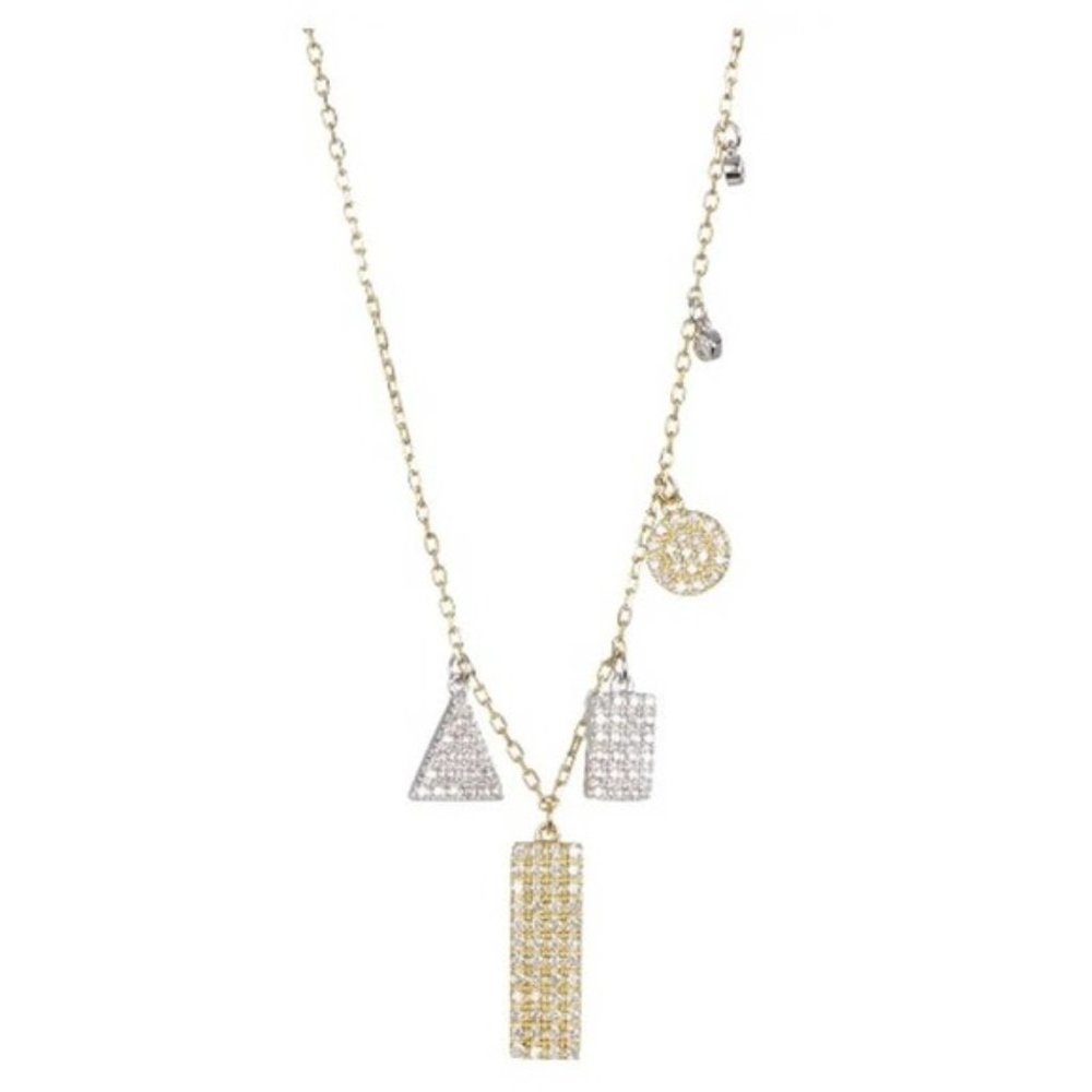 Adornia Swarovski Crystal Multi Shape Necklace